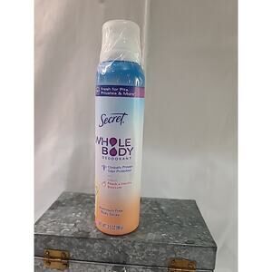 Secret Whole Body Aluminum-Free Spray Deodorant Peach Vanilla Blossom 3.5 oz